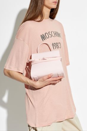 Moschino Handbag With Logo, Womens, Pink