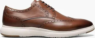 Florsheim Mens Dash Wingtip Oxford Shoes In Cognac Multi