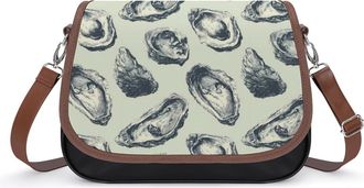 Generic Oysters Black And White Pattern Fashion Womens Crossbody Bags Novelty Handbag Shoulder Bag Purse