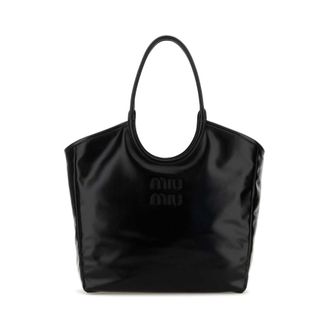 Miu Miu Black Leather Shopping Bag