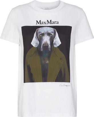 Max Mara White Graphic T-Shirt