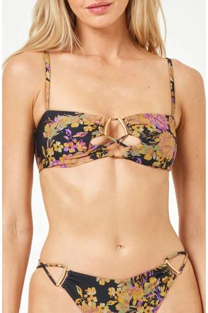 L*Space Byron Bay Bralette Bikini Top In Black Multi