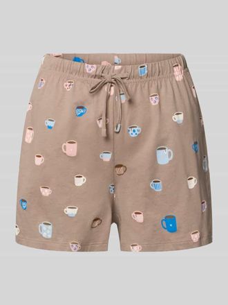 Jake*s Casual Pyjama-Shorts mit elastischem Bund in Taupe, Gr&ouml;&szlig;e XXL