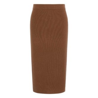 Max Mara MST Zucca Rok - Dames - Rokken - Bruin - Maat: M Wol