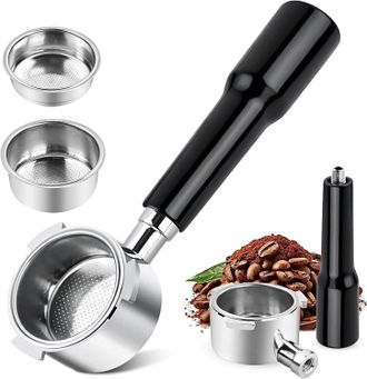 OEM Portafiltro Sin Fondo, De 51 Mm, Con 3 Puntas, Compatible Con Las Cafeteras Delonghi Dedica Ec680/ec685/ec885. Portafiltro Con 2 Cestas De Filtro, De 
