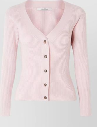 Max Mara v neck wool cashmere ribbed top