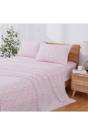 Modern Threads Printed 4-Piece Sheet Set in Blush at Nordstrom Rack, Size California King