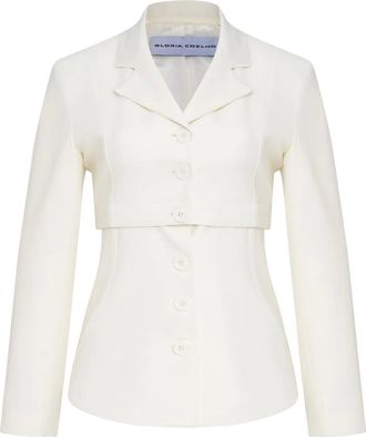 Gloria Coelho Giacca aderente - Bianco