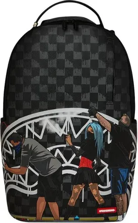 Sprayground Subway Vandals Backpack Unisex Black Graphic Shoulder Strap SPR237