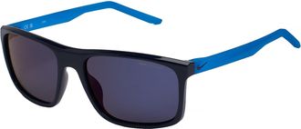 Nike Unisex Polarized Rectangular Sunglasses for Men and Women Fire LP FD1819 - Blue - One Size