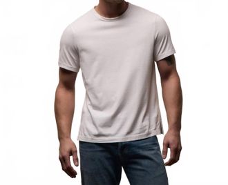 James Perse Heavy Luxe Jersey Crew Top In White
