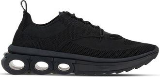 Ferragamo Gancini-plaque low-top sneakers - women - Leather - 8.5C - Black