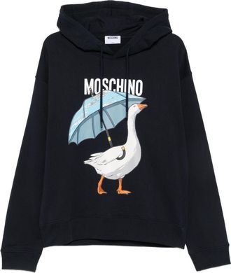 Moschino Graphic Hoodie with Playful Goose Design