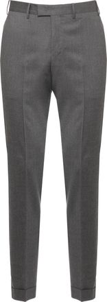 Pantaloni Torino Tailored Grey Wool Pants with Structured Silhouette