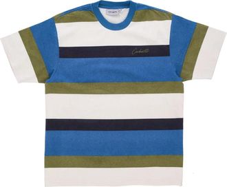 Carhartt Work in Progress Striped Tee Heavy Stone Wash T-shirt - Heren - T-shirts - Veelkleurig - L - Katoen - Tops