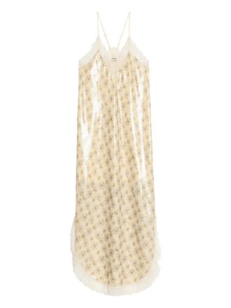 Zadig&Voltaire Ristyl flower midi dress - Neutrals