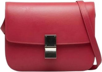 Celine Pre-owned Cross Body Bags, female, Red, Size: ONE SIZE Pre-owned The Classic Box