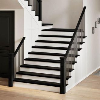 vidaXL Vidaxl - Pelda&ntilde;os De Escalera 2 Uds Madera Maciza Roble Marr&oacute;n Oscuro