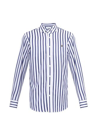 Vivienne Westwood Vertical Navy Stripe Button-Down Shirt