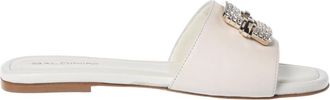 Baldinini Leather Mule - Dames - Sandalen - Wit - 38 EU - Leer - Schoenen
