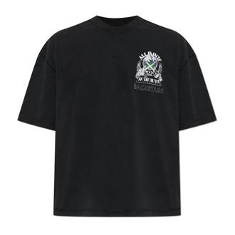 AllSaints Tops, Heren, Zwart, M, Katoen, Hula T-shirt met korte mouwen en grafische print