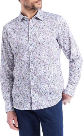 Robert Graham Chavril Floral Button-Up Shirt in White Multi at Nordstrom Rack, Size Small