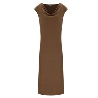 Max Mara Midi Dresses, female, Brown, Size: S Leisure long dress