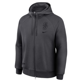 Nike Seattle Mariners Authentic Collection Nike Mens Dri-Fit MLB Full-Zip Hoodie in Grey | 03B300OTMVR-29Q