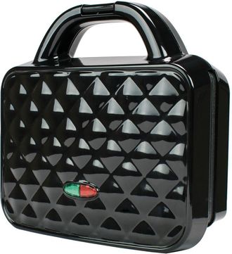 Brentwood Couture Purse Non-Stick Dual Waffle Maker in Black with Indicator Lights