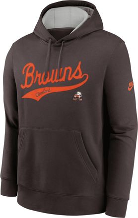 Nike Cleveland Browns Rewind Club Logo Nike Mens NFL Pullover Hoodie in Brown | 2KDK082M93V-V7Q