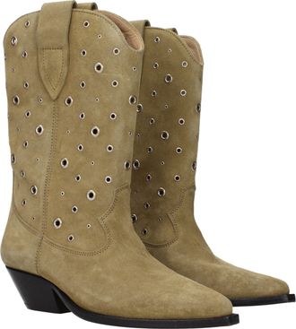 Isabel Marant Womens Beige Leather Ankle Boots