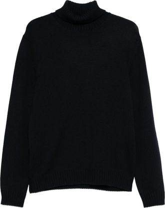 Zanone Maglione in lana a collo alto - Blu