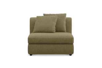 Castlery Fable Armless Sofa Customized, Performance Boucle Moss, Spill Resistant, Ultra Deep Seats for Sofas, Castlery