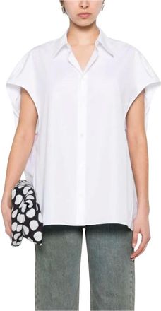 Marni Shirts, female, White, XS, Oversized Shirt in Unique Style