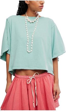 Free People We The Free Next Level T-Shirts Womens Clothing Wasabi Sauce : LG (Womens 12-14), Cotton