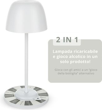 KASANOVA Lampada da tavolo touch con gioco alcolico 28 cm