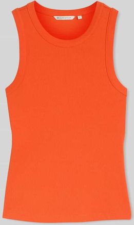 Tom Tailor Denim Slim Fit Top in Rippoptik in Orange, Gr&ouml;&szlig;e XS