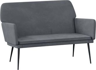 vidaXL Banco De Terciopelo Gris Oscuro 108x79x79 Cm Vidaxl
