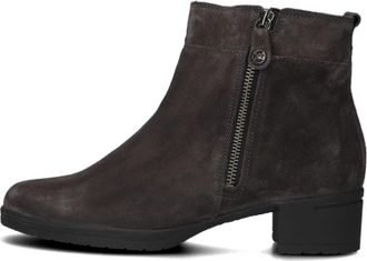 Hartjes Dames Enkellaarsjes met Rits in Grijs - Dames - Laarzen met Hak - Grijs - 37 EU - Schoenen