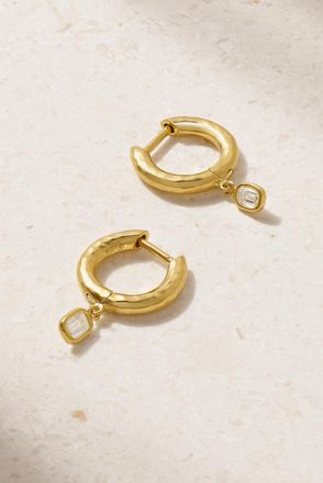 Octavia Elizabeth + Net Sustain Orecchini A Cerchio In Oro Riciclato 18 Carati Con Diamanti Micro Gabby