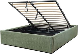 Calicosy Cama 140x190 cm cubierto de terciopelo - Verde