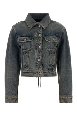 Alexander McQueen Blue Shirt Collar Jacket