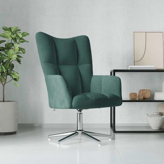 vidaXL Sill&oacute;n De Relax De Terciopelo Verde Oscuro Vidaxl