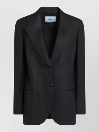 Prada single breasted jacket notch lapel pockets