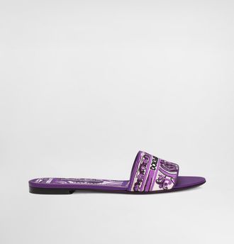 Dolce & Gabbana Embroidered Slides - Woman Slides And Mules Multicolor 36.5