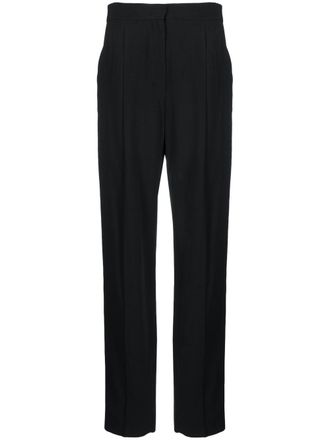 Emporio Armani darted straight-leg trousers - Black