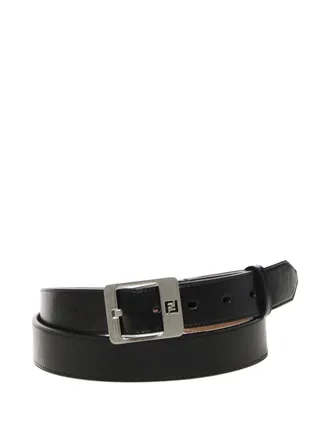 Fendi Leren riem - Zwart