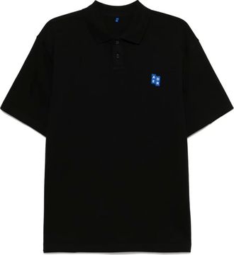 Ader Error Trs tag polo top - women - Cotton/Polyester - S - Black