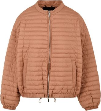 Moorer Jas met ritssluiting aan de voorkant en ronde hals - Dames - Gewatteerde jassen - Roze - XS - Jassen