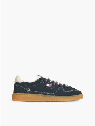 Tommy Hilfiger Womens Tommy Jeans Two-Tone Suede Sneaker - Navy - US 6.5 / EU 37